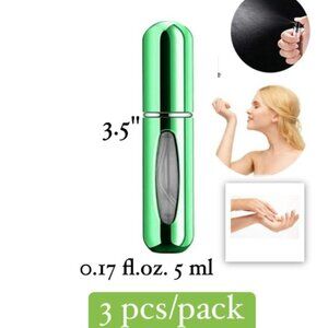 3 PCS NEW Mini-Refillable Perfume Atomizer in GREEN